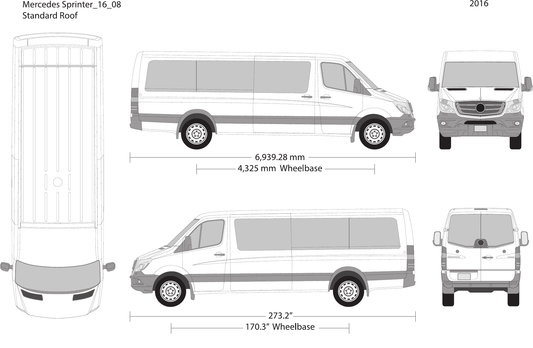 2016 Mercedes Sprinter vector wrap template V08, Design-Ready PDF - GravBase
