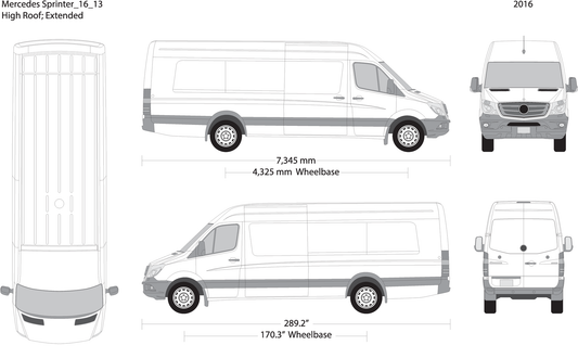 2016 Mercedes Sprinter V13 Vehicle Wrap Template
