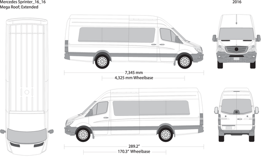 2016 Mercedes Sprinter V16 Vehicle Wrap Template