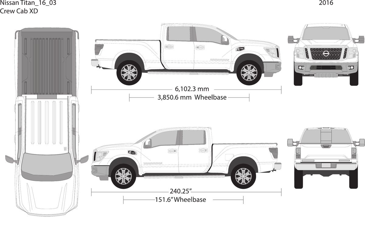 2016 Nissan Titan vector wrap template V03, Design-Ready PDF - GravBase