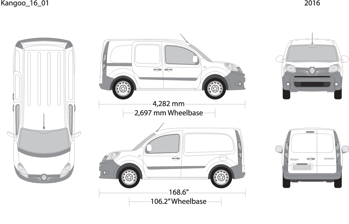 2016 Renault Kangoo V01 Vehicle Wrap Template