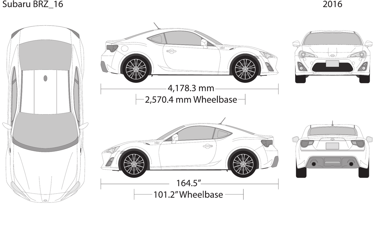 2016 Subaru BRZ Vector Wrap Template - GravBase