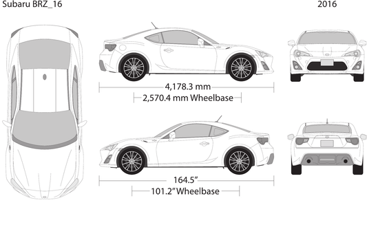 2016 Subaru BRZ Vector Wrap Template - GravBase