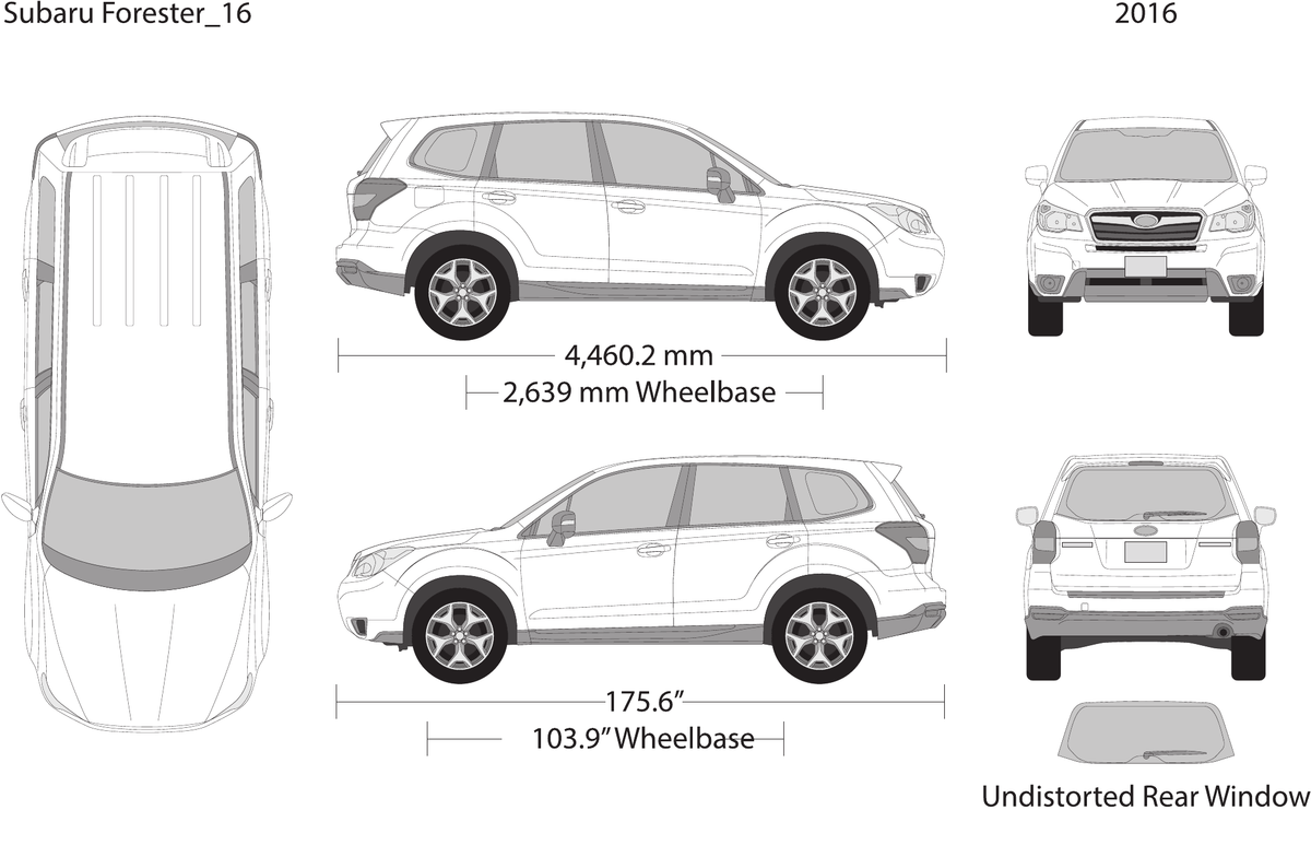 2016 Subaru Forester vector wrap template, Design-Ready PDF - GravBase