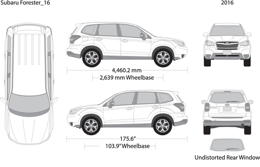 2016 Subaru Forester V16 Vehicle Wrap Template