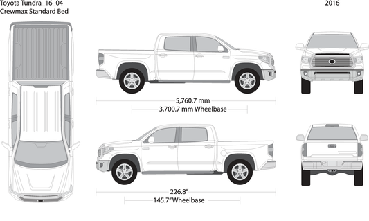 2016 Toyota Tundra V04 Vehicle Wrap Template