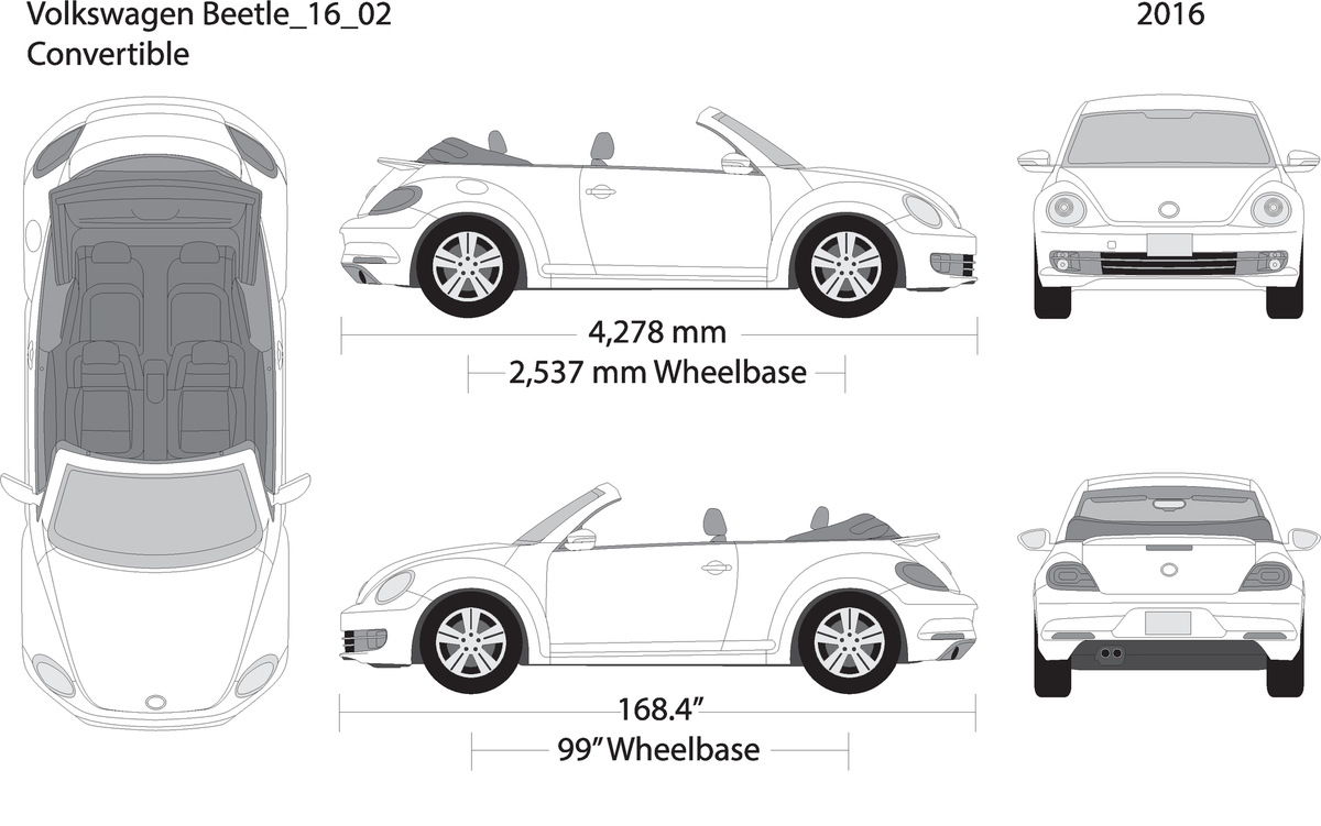 2016 Volkswagen Beetle V02 Vehicle Wrap Template