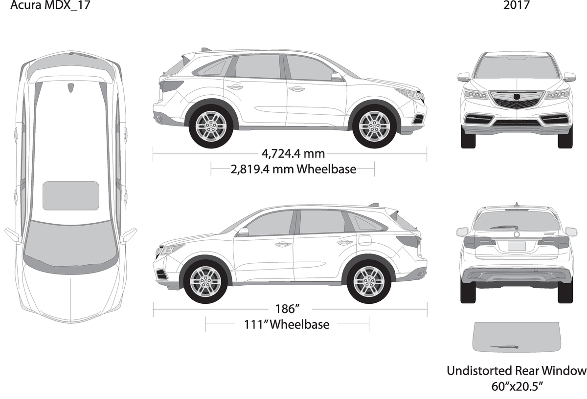 2017 Acura Mdx V17 Vehicle Wrap Template