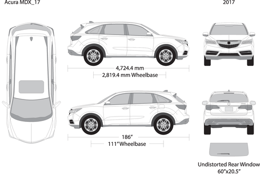 2017 Acura Mdx V17 Vehicle Wrap Template