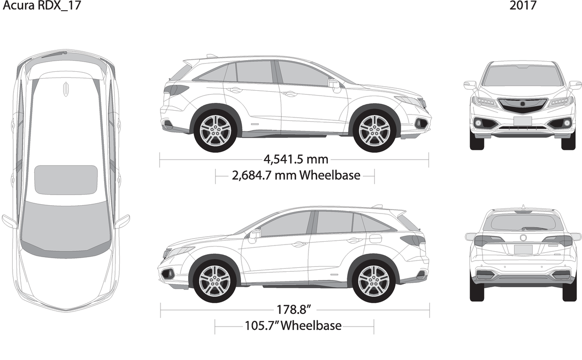 2017 Acura Rdx V17 Vehicle Wrap Template