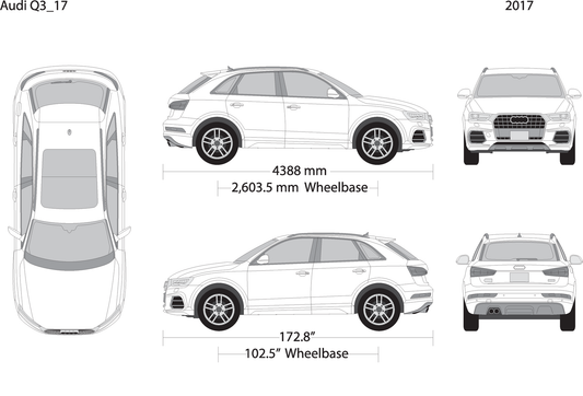 2017 Audi Q3 V17 Vehicle Wrap Template