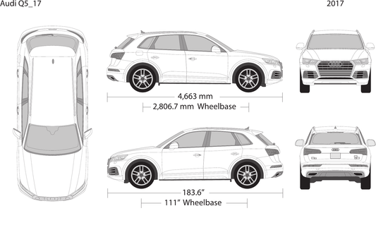 2017 Audi Q5 vector wrap template, Design-Ready PDF - GravBase