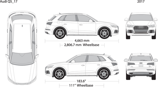 2017 Audi Q5 V17 Vehicle Wrap Template