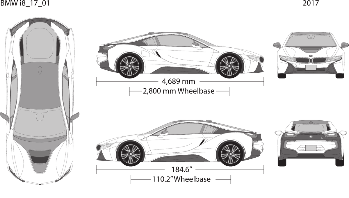 2017 BMW I8 vector wrap template, Design-Ready PDF - GravBase