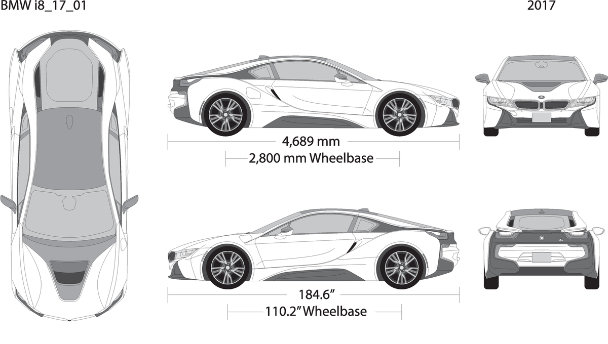 2017 Bmw I8 V01 Vehicle Wrap Template