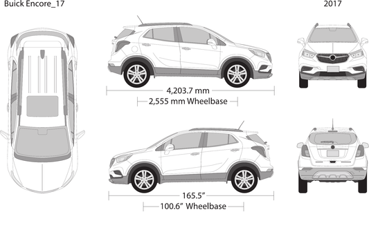 2017 Buick Encore vector wrap template, Design-Ready PDF - GravBase