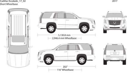 2017 Cadillac Escalade vector wrap template V02, Design-Ready PDF - GravBase