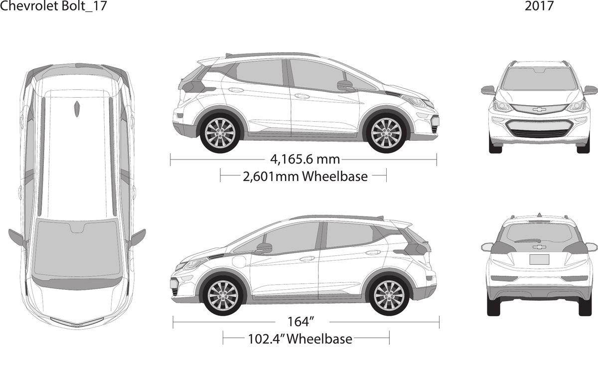 2017 Chevy Bolt vector wrap template, Design-Ready PDF - GravBase