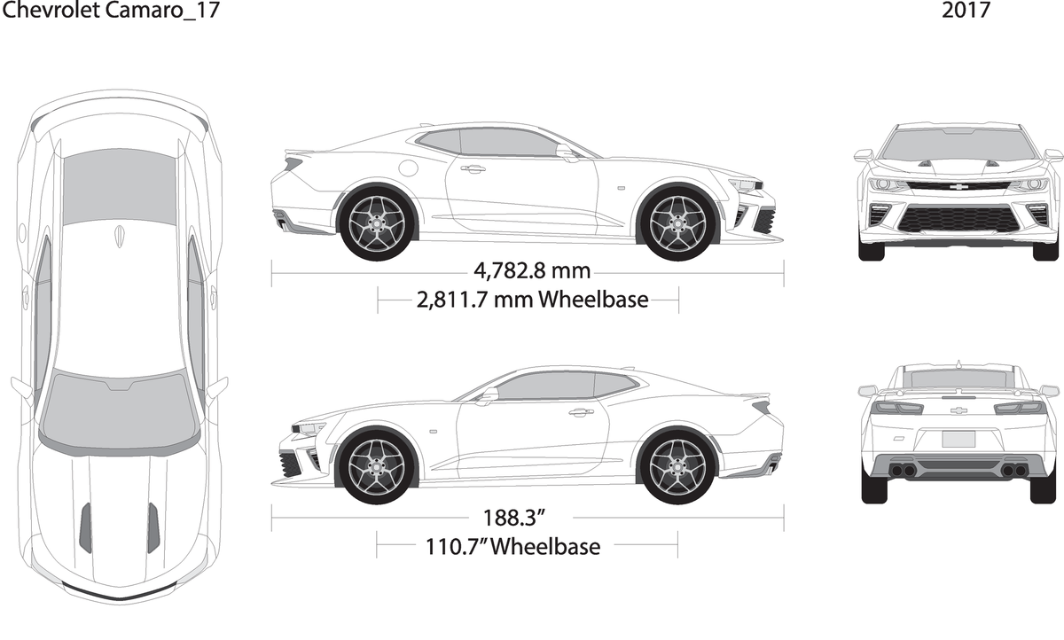 2017 Chevy Camaro V01 Vehicle Wrap Template