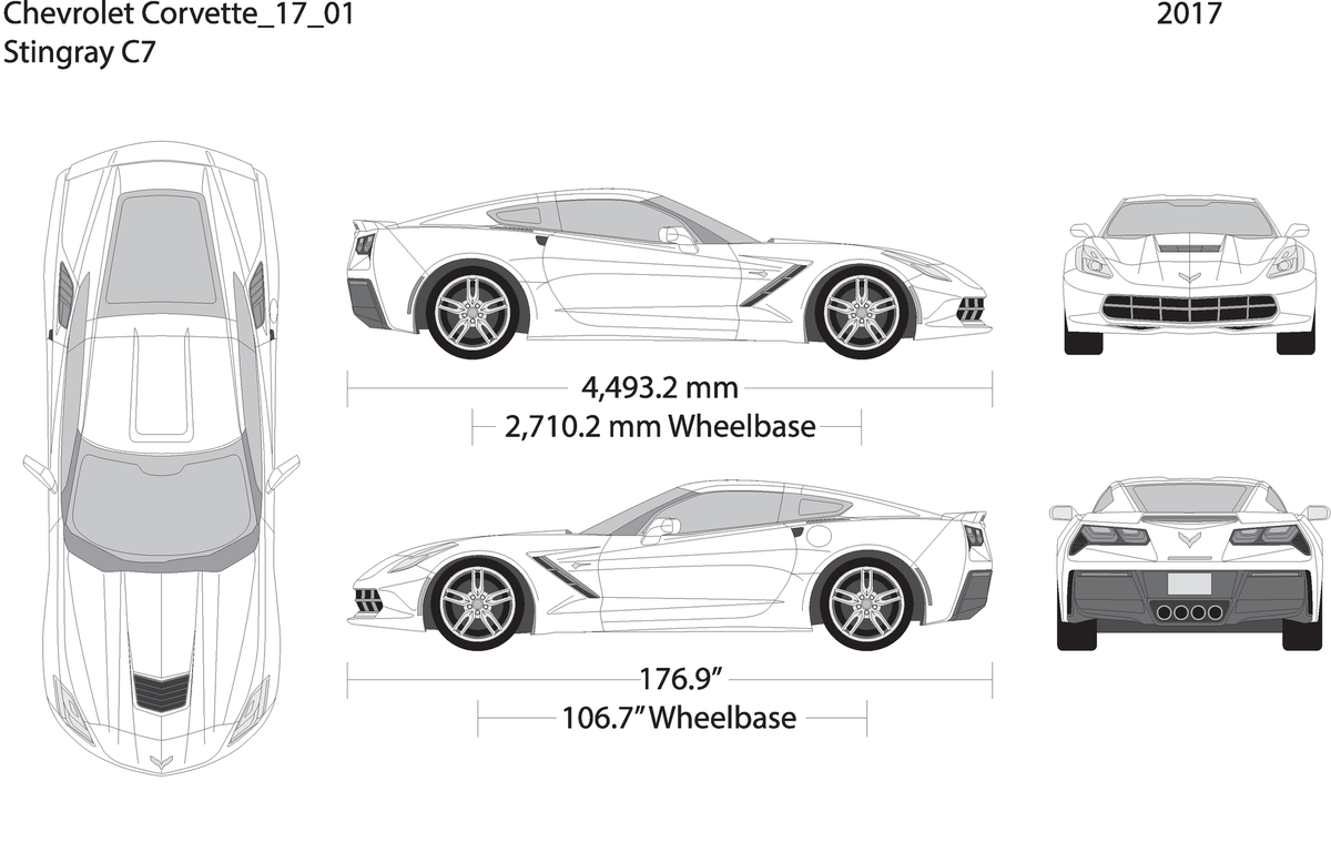 2017 Chevy Corvette V01 Vehicle Wrap Template