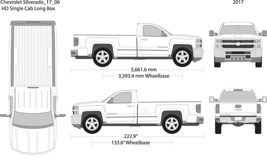 2017 Chevy Silverado 2500 3500 Hd V06 Vehicle Wrap Template