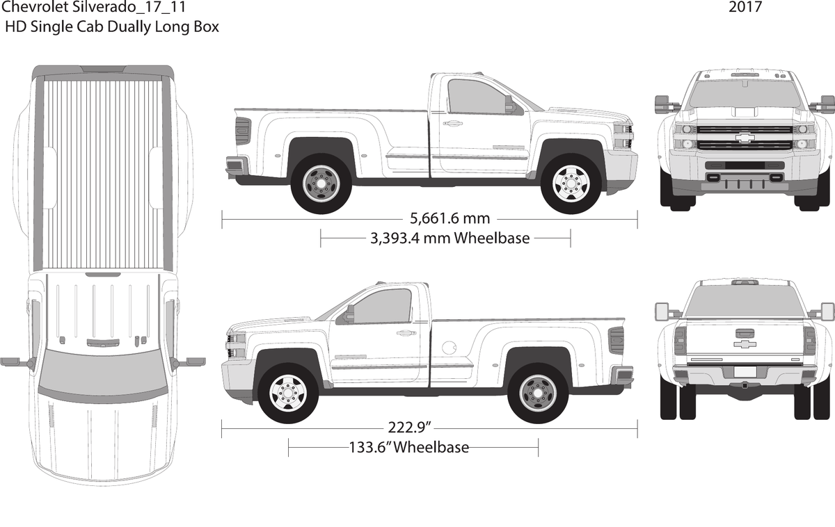 2017 Chevy Silverado 2500-3500 HD vector wrap template V11, Design-Ready PDF - GravBase