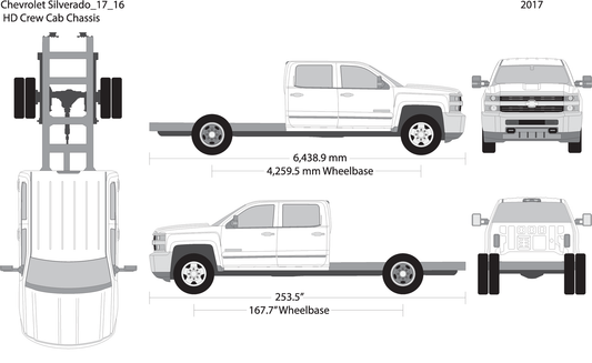 2017 Chevy Silverado 2500 3500 Hd V16 Vehicle Wrap Template