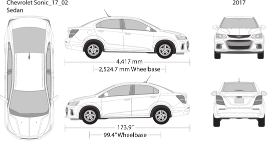 2017 Chevy Sonic Vector Wrap Template - GravBase