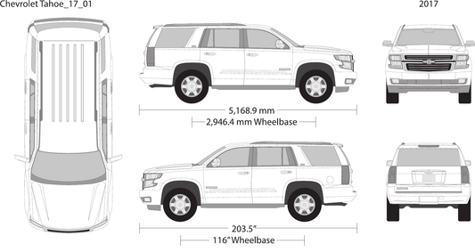 2017 Chevy Tahoe vector wrap template, Design-Ready PDF - GravBase