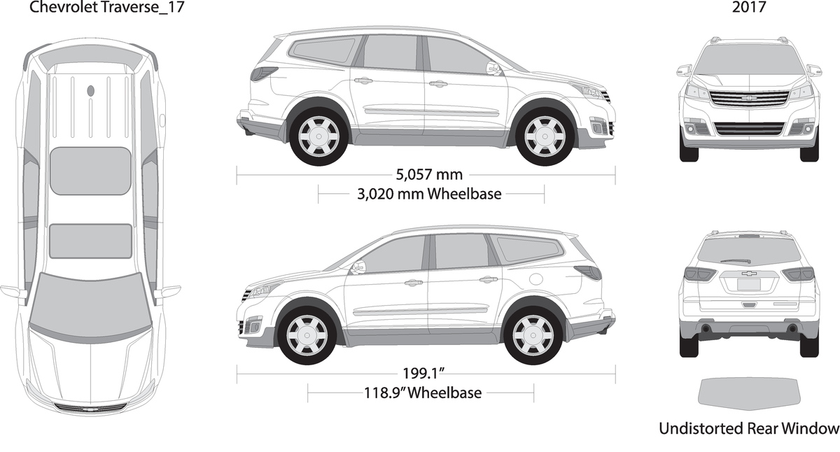 2017 Chevy Traverse V17 Vehicle Wrap Template