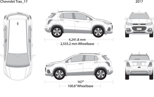 2017 Chevy Trax V17 Vehicle Wrap Template