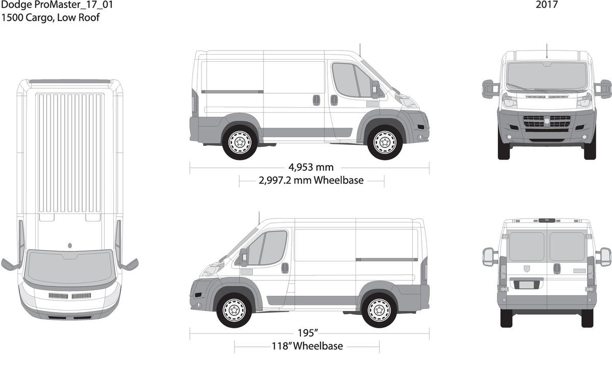 2017 Dodge Promaster V01 Vehicle Wrap Template