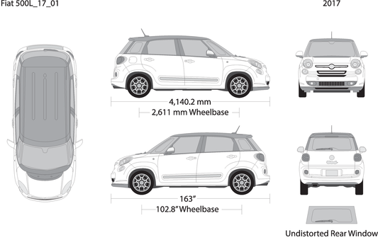 2017 Fiat 500L V01 Vehicle Wrap Template
