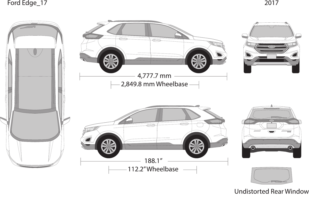 2017 Ford Edge vector wrap template, Design-Ready PDF - GravBase