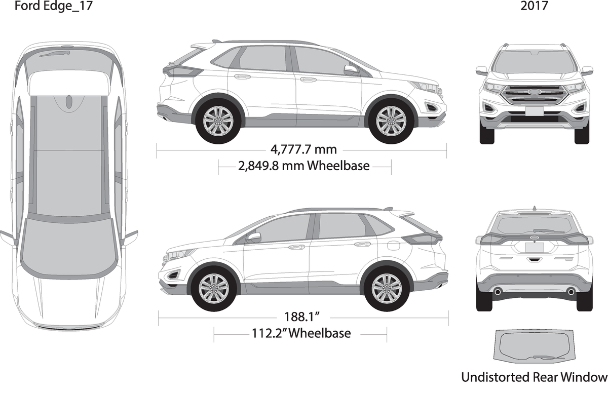 2017 Ford Edge V17 Vehicle Wrap Template