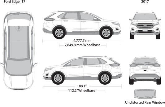 2017 Ford Edge V17 Vehicle Wrap Template