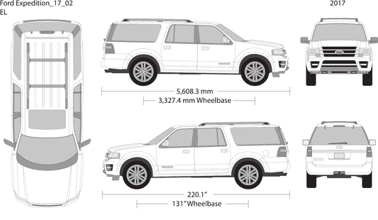 2017 Ford Expedition Vector Wrap Template - GravBase