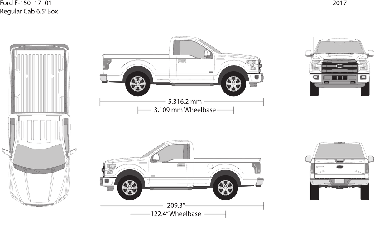 2017 Ford F-150 vector wrap template V01, Design-Ready PDF - GravBase