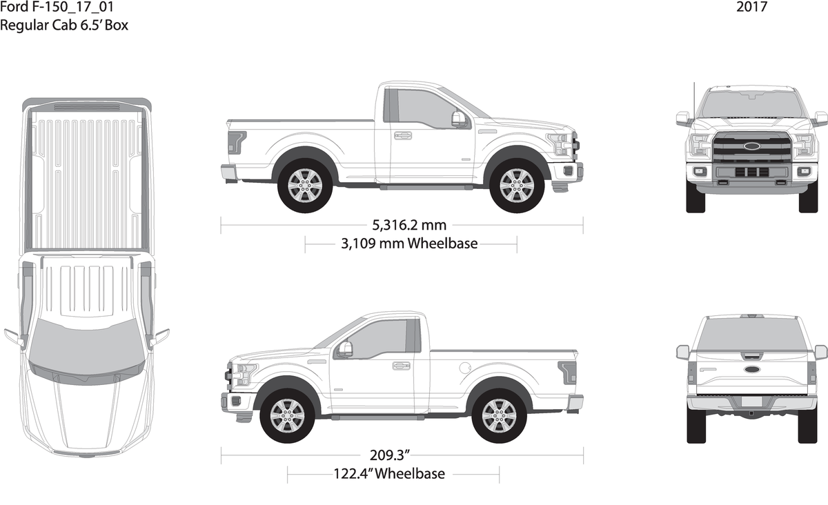 2017 Ford F 150 V01 Vehicle Wrap Template