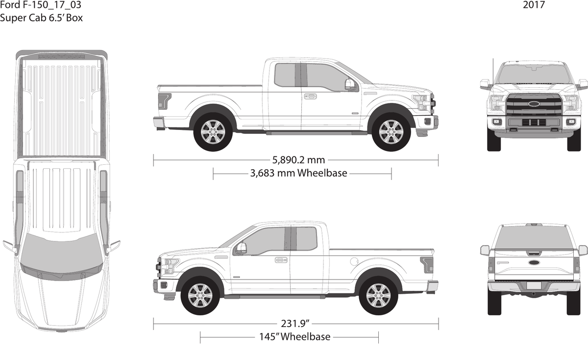 2017 Ford F-150 vector wrap template V03, Design-Ready PDF - GravBase