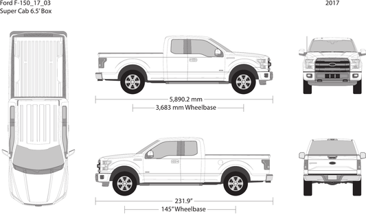 2017 Ford F-150 vector wrap template V03, Design-Ready PDF - GravBase