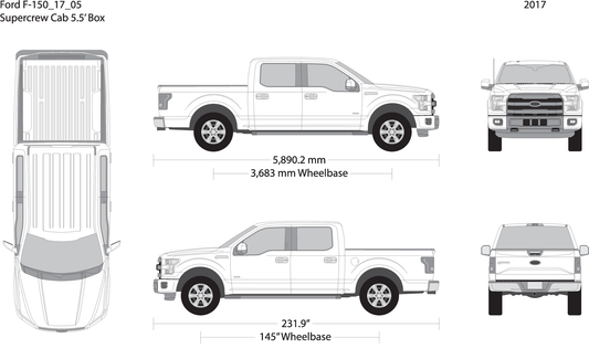 2017 Ford F 150 V05 Vehicle Wrap Template