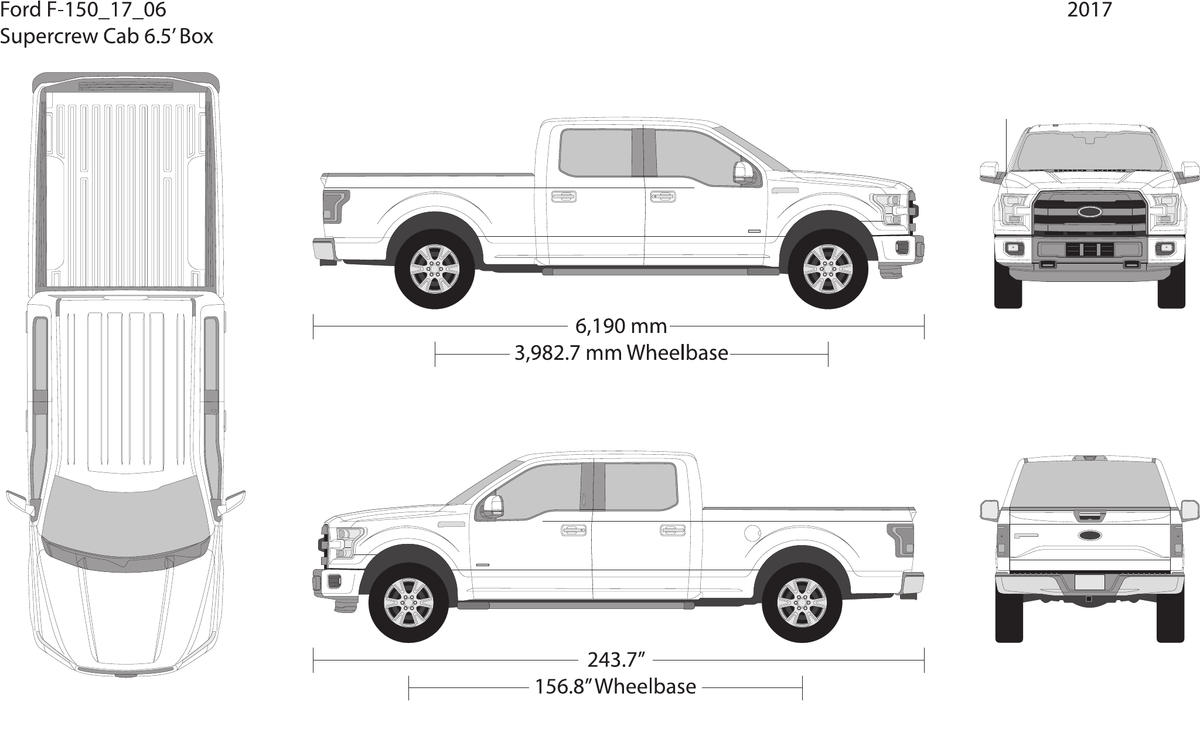 2017 Ford F-150 vector wrap template V06, Design-Ready PDF - GravBase