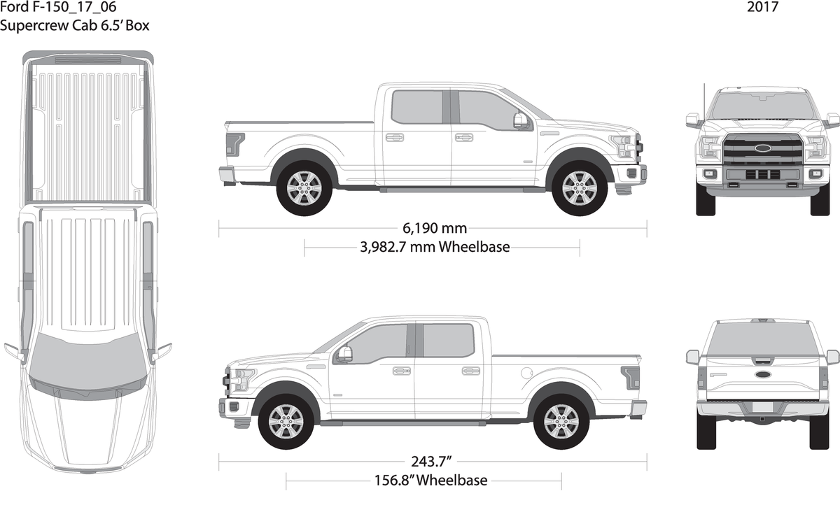 2017 Ford F 150 V06 Vehicle Wrap Template