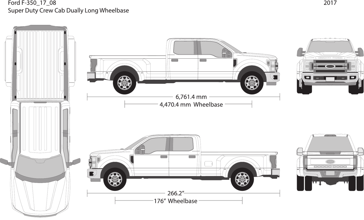 2017 Ford F-350 Vector Wrap Template - GravBase