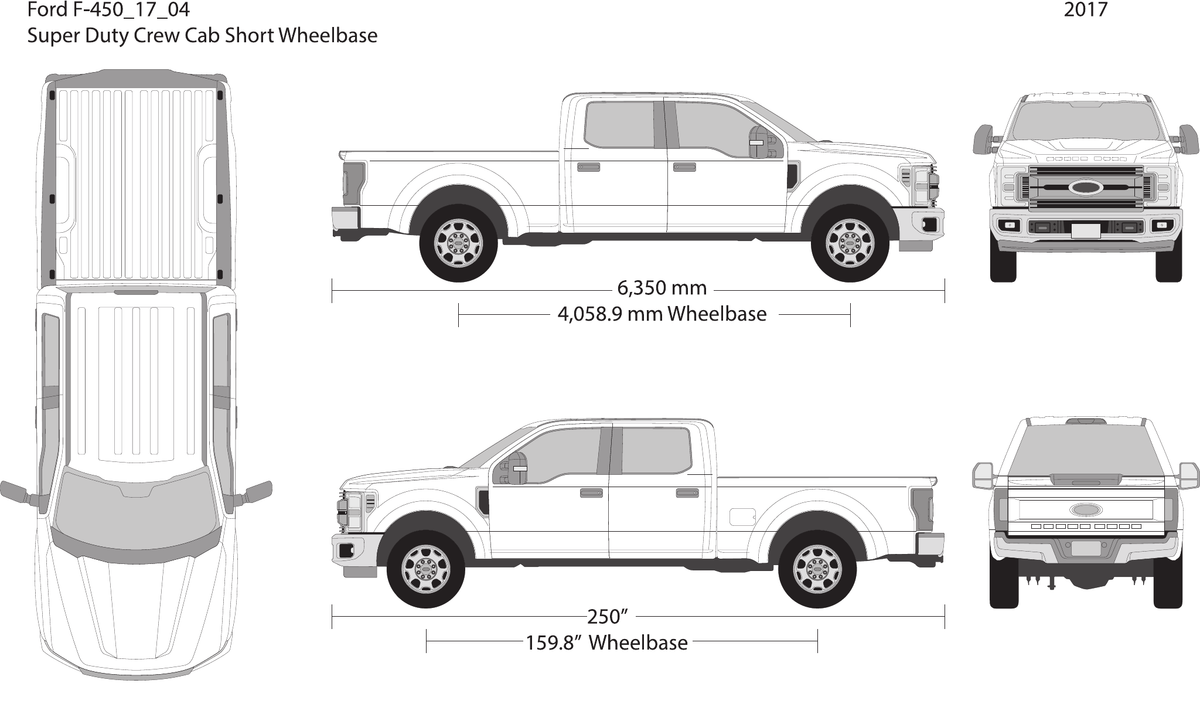 2017 Ford F-450 vector wrap template V04, Design-Ready PDF - GravBase