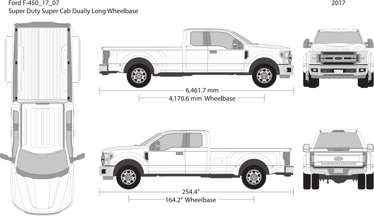 2017 Ford F-450 vector wrap template V07, Design-Ready PDF - GravBase