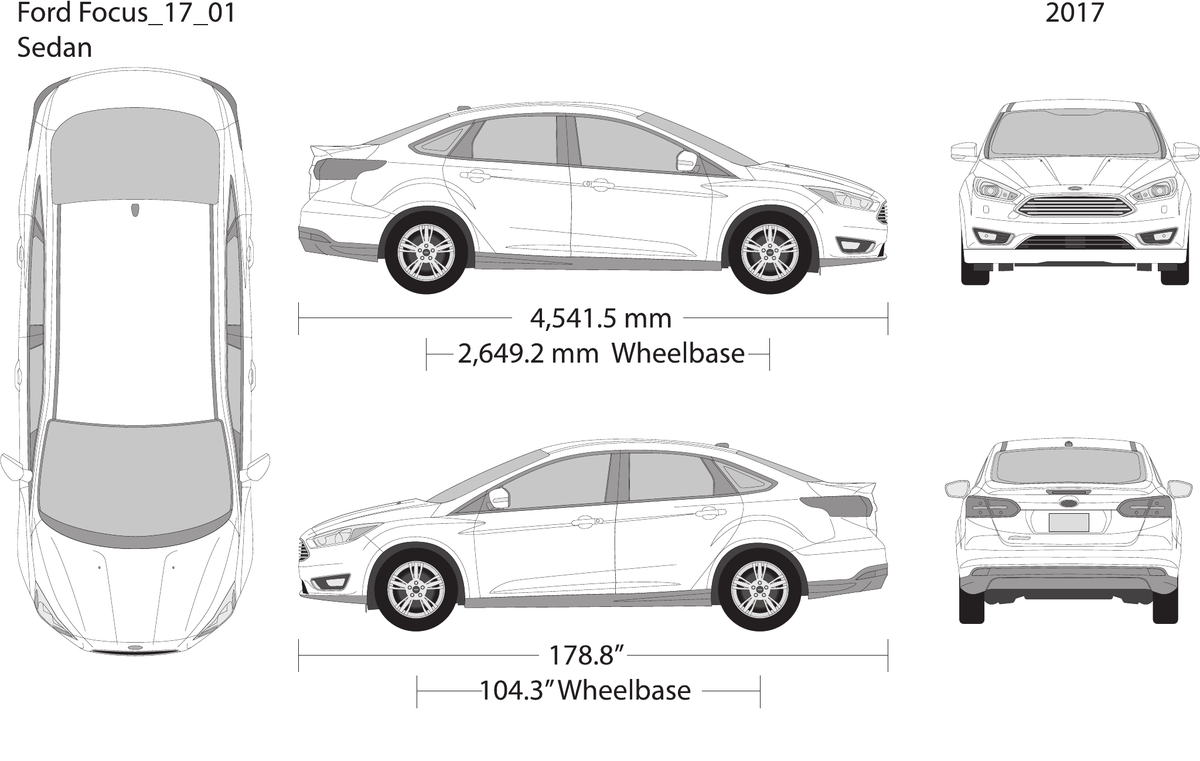 2017 Ford Focus vector wrap template V01, Design-Ready PDF - GravBase