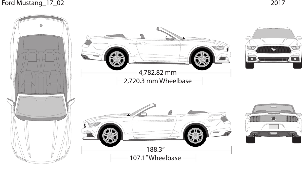 2017 Ford Mustang vector wrap template V02, Design-Ready PDF - GravBase