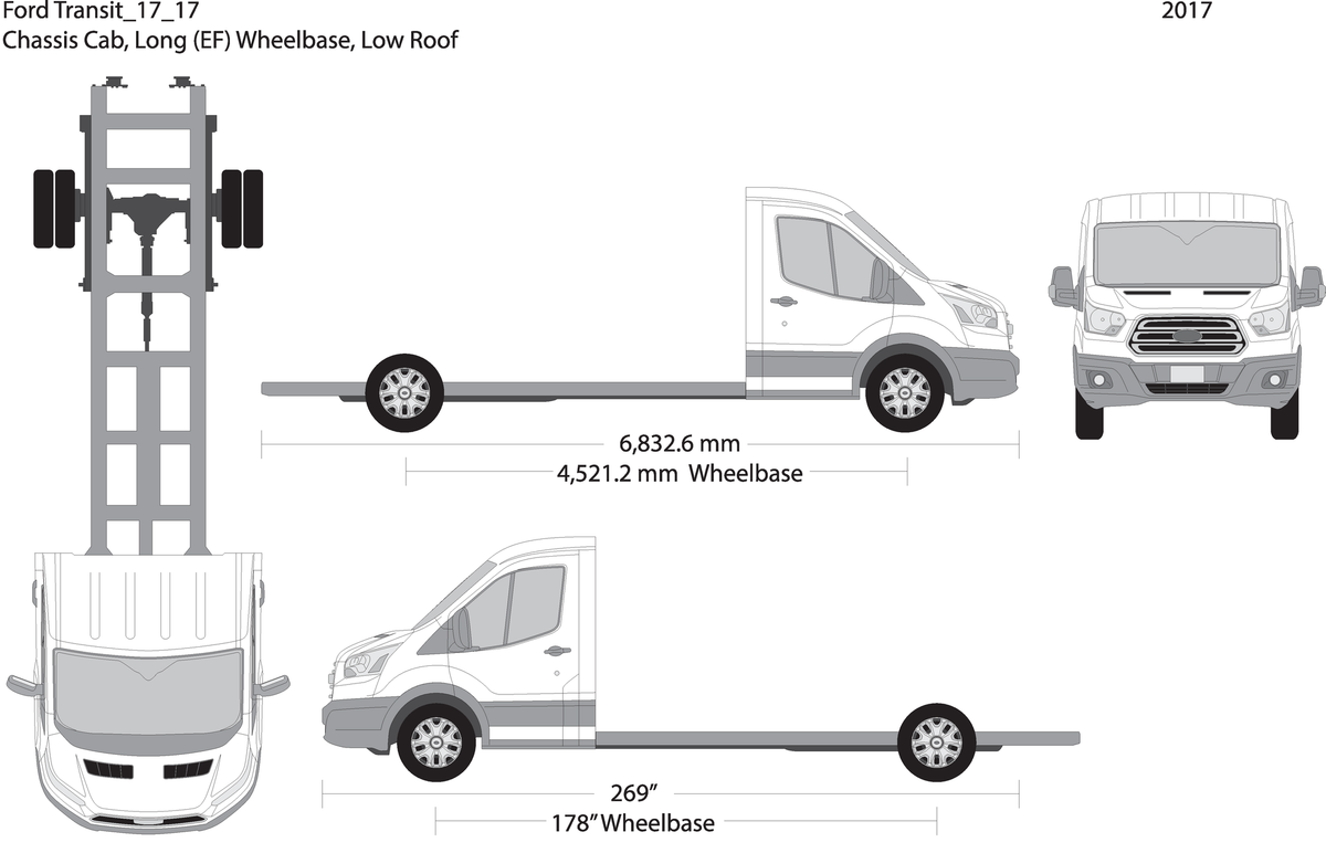 2017 Ford Transit Chassis V17 Vehicle Wrap Template